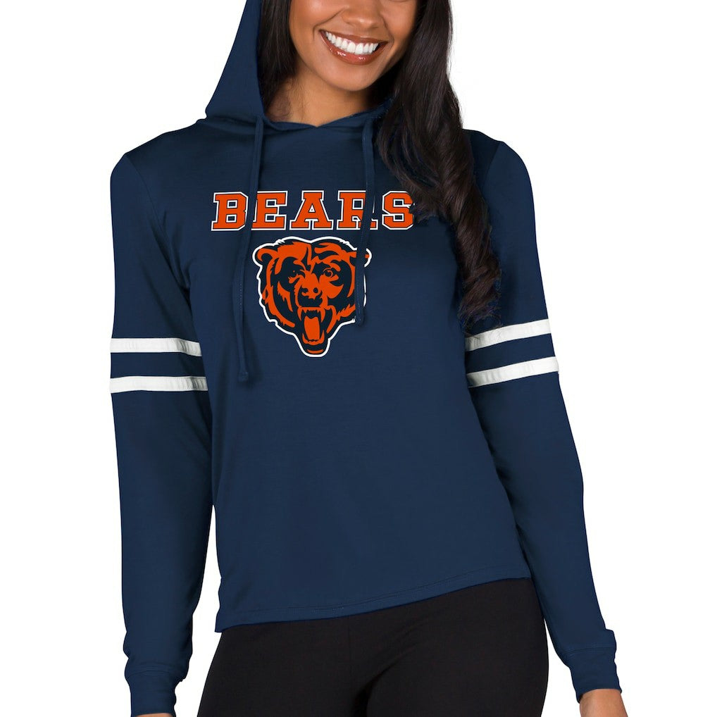 Chicago Bears Concepts Sport Women's Marathon Lightweight Lounge Pullover Hoodie - Navy Hoodies