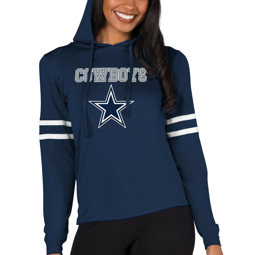 Dallas Cowboys Concepts Sport Women's Marathon Lightweight Lounge Pullover Hoodie - Navy Hoodies