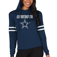 Dallas Cowboys Concepts Sport Women's Marathon Lightweight Lounge Pullover Hoodie - Navy Hoodies