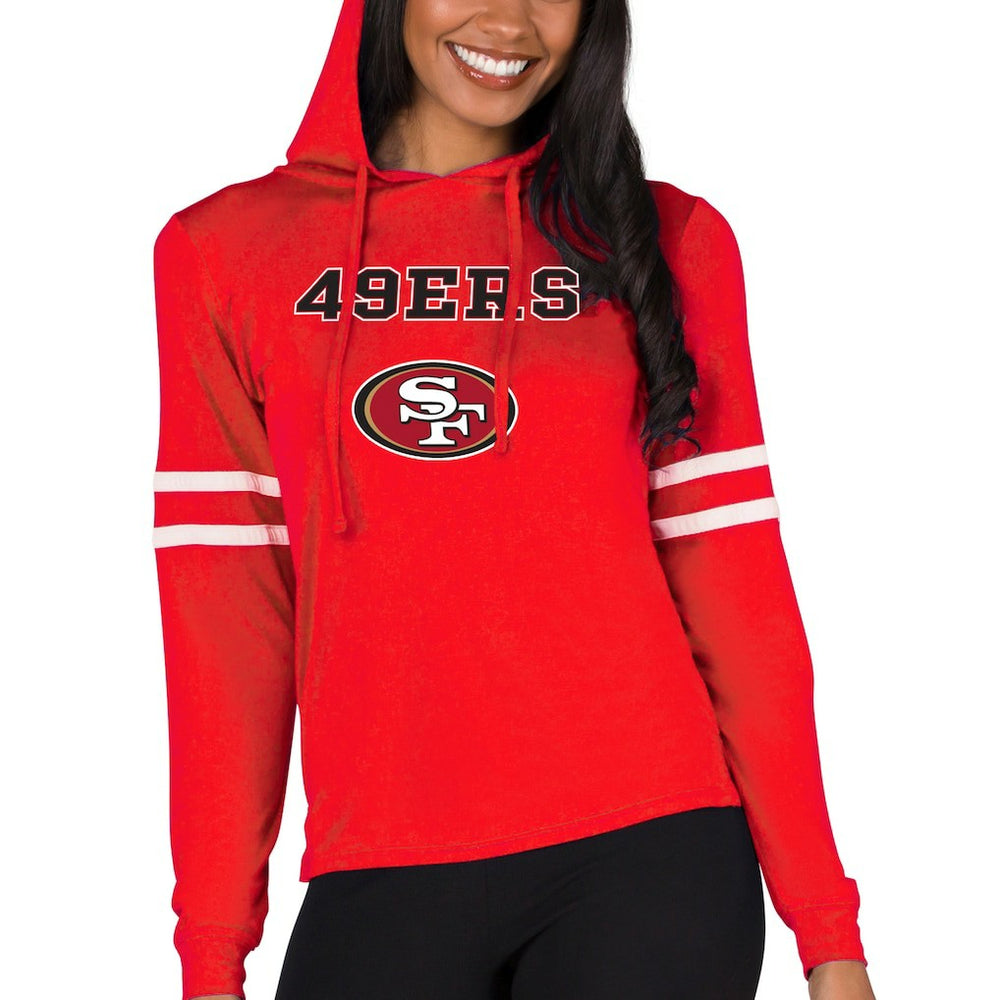 San Francisco 49ers Concepts Sport Women's Marathon Lightweight Lounge Pullover Hoodie - Scarlet Hoodies
