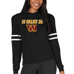 Washington Commanders Concepts Sport Women's Marathon Lightweight Lounge Pullover Hoodie - Black Hoodies