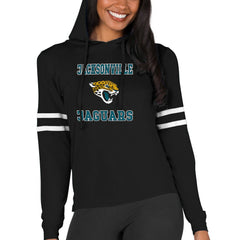 Jacksonville Jaguars Concepts Sport Women's Marathon Lightweight Lounge Pullover Hoodie - Black Hoodies