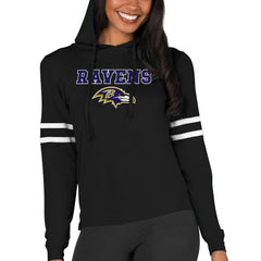 Baltimore Ravens Concepts Sport Women's Marathon Lightweight Lounge Pullover Hoodie - Black Hoodies