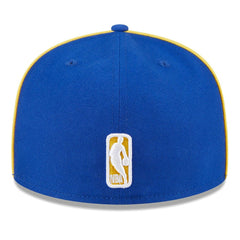 Golden State Warriors Piped & Flocked 59Fifty Fitted Hat Royal - New Era