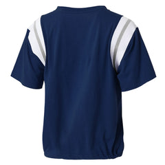 Dallas Cowboys WEAR by Erin Andrews Women's Cinched Colorblock T-Shirt - Navy T-shirts