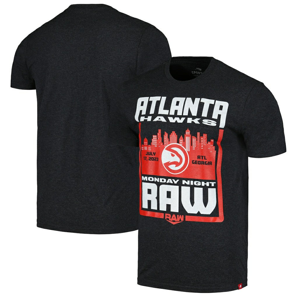 Sportiqe Monday Night RAW x Atlanta Hawks Tri-Blend T-Shirt Black outlet