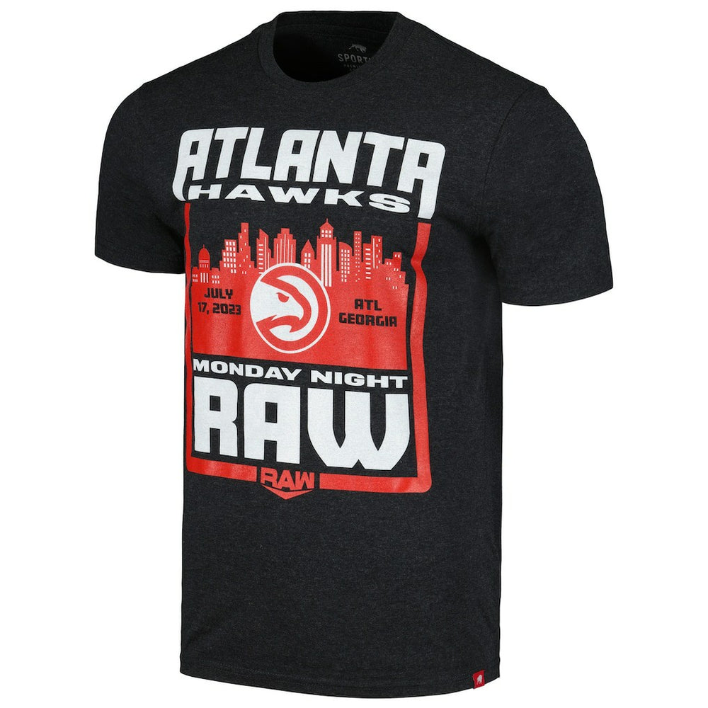 Sportiqe Monday Night RAW x Atlanta Hawks Tri-Blend T-Shirt Black outlet