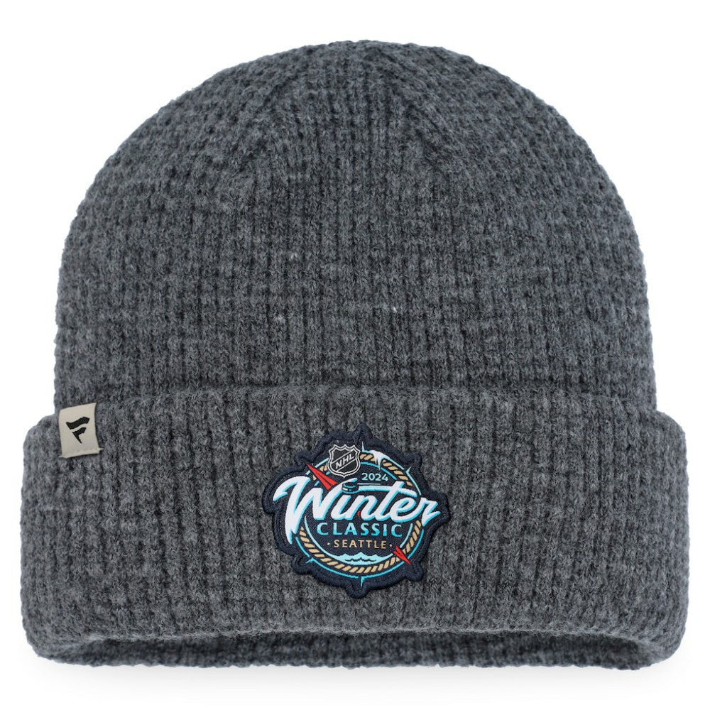 Vegas Golden Knights Fanatics 2024 NHL Winter Classic Fisherman Cuffed Knit Hat - Charcoal | US 200309756