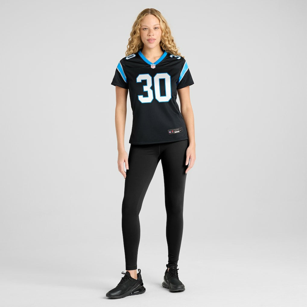 Chuba Hubbard Carolina Panthers Women's Team Game Jersey - Black Jerseys