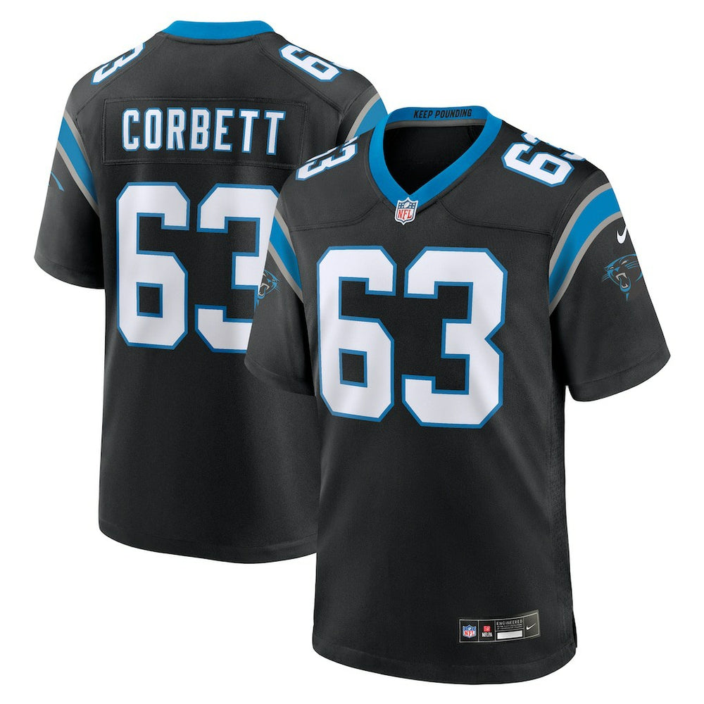 Austin Corbett Carolina Panthers Team Game Jersey - Black Jerseys