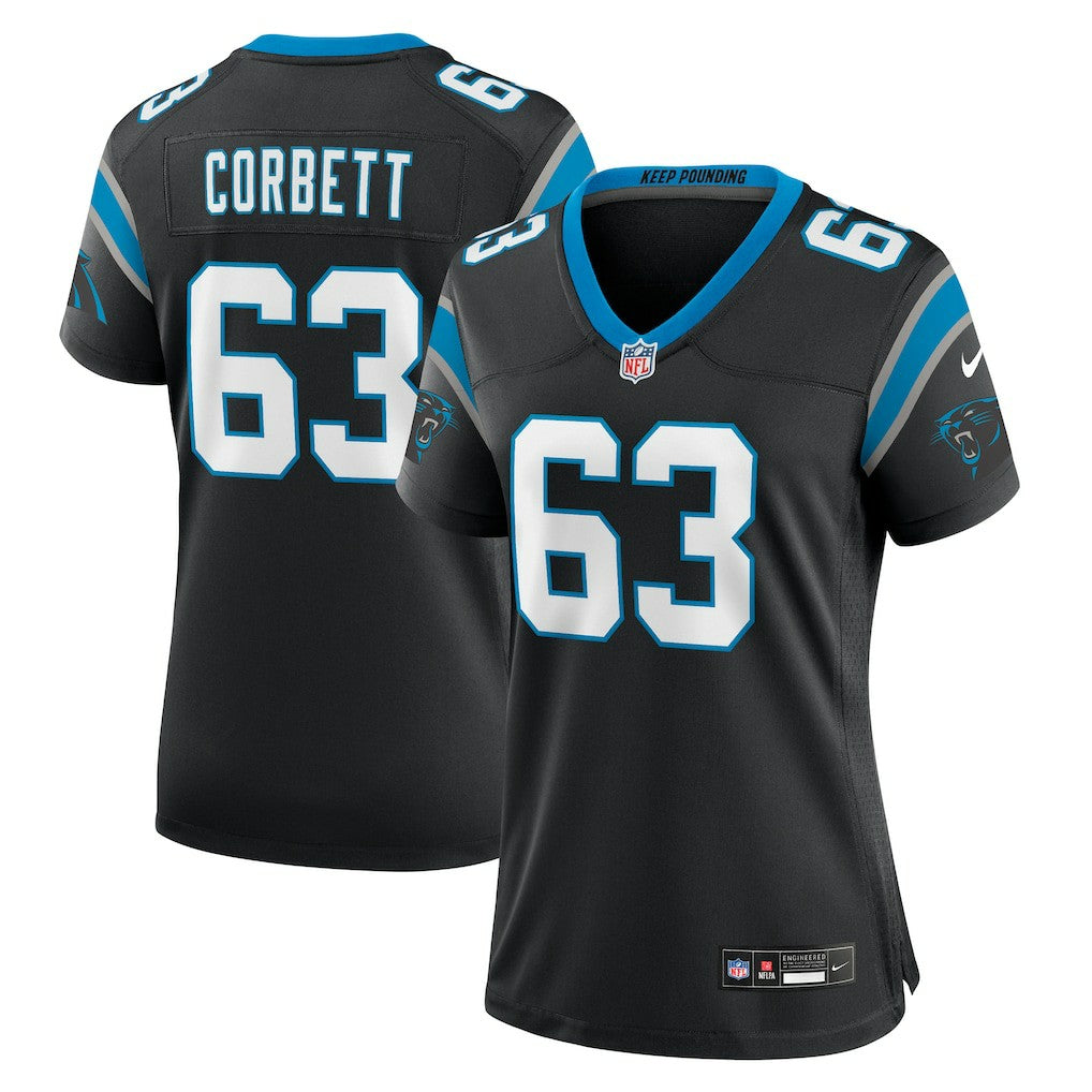 Austin Corbett Carolina Panthers Women's Team Game Jersey - Black Jerseys