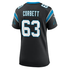 Austin Corbett Carolina Panthers Women's Team Game Jersey - Black Jerseys