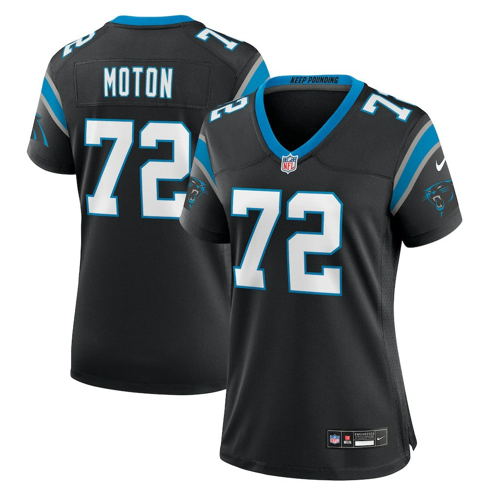 Taylor Moton Carolina Panthers Women's Team Game Jersey - Black Jerseys