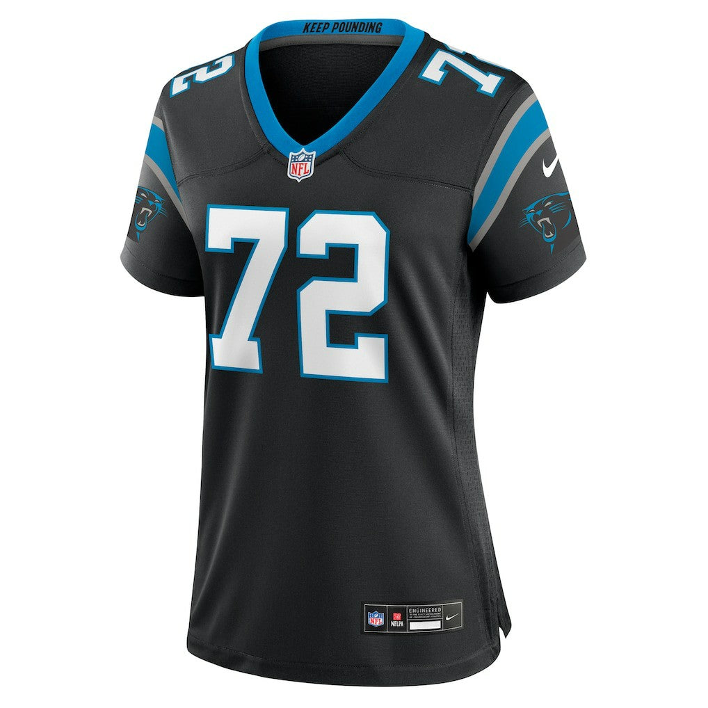 Taylor Moton Carolina Panthers Women's Team Game Jersey - Black Jerseys