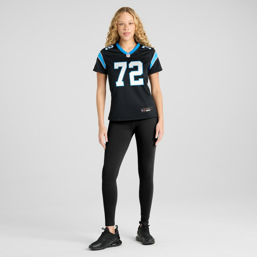 Taylor Moton Carolina Panthers Women's Team Game Jersey - Black Jerseys