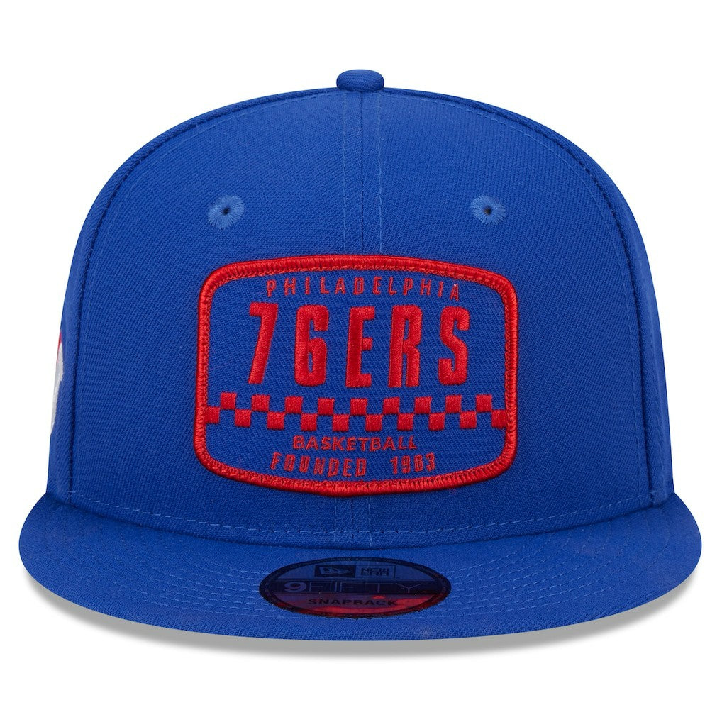 Philadelphia 76ers Rally Drive Finish Line Patch 9FIFTY Snapback Hat Royal - New Era