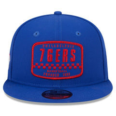 Philadelphia 76ers Rally Drive Finish Line Patch 9FIFTY Snapback Hat Royal - New Era