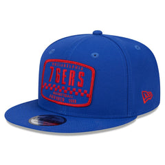 Philadelphia 76ers Rally Drive Finish Line Patch 9FIFTY Snapback Hat Royal - New Era