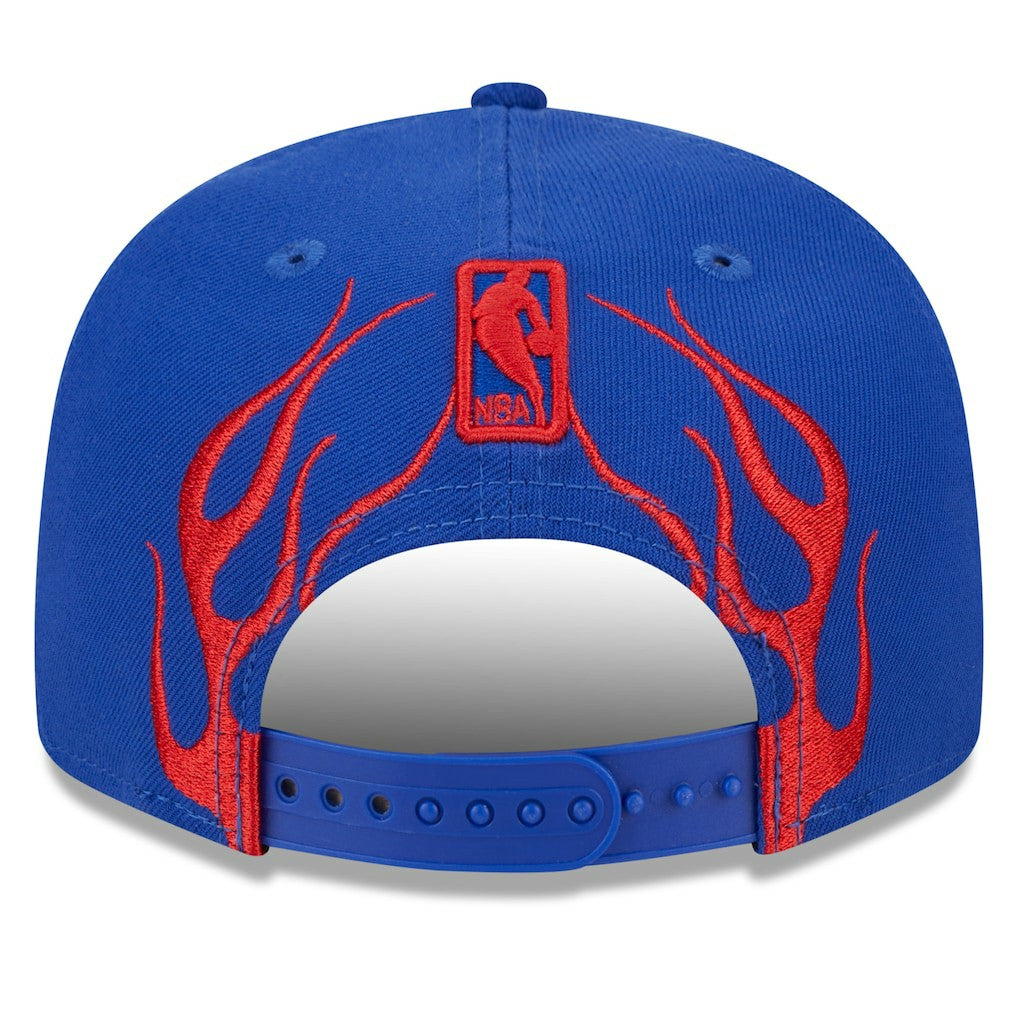 Philadelphia 76ers Rally Drive Flames 9FIFTY Snapback Hat Royal - New Era