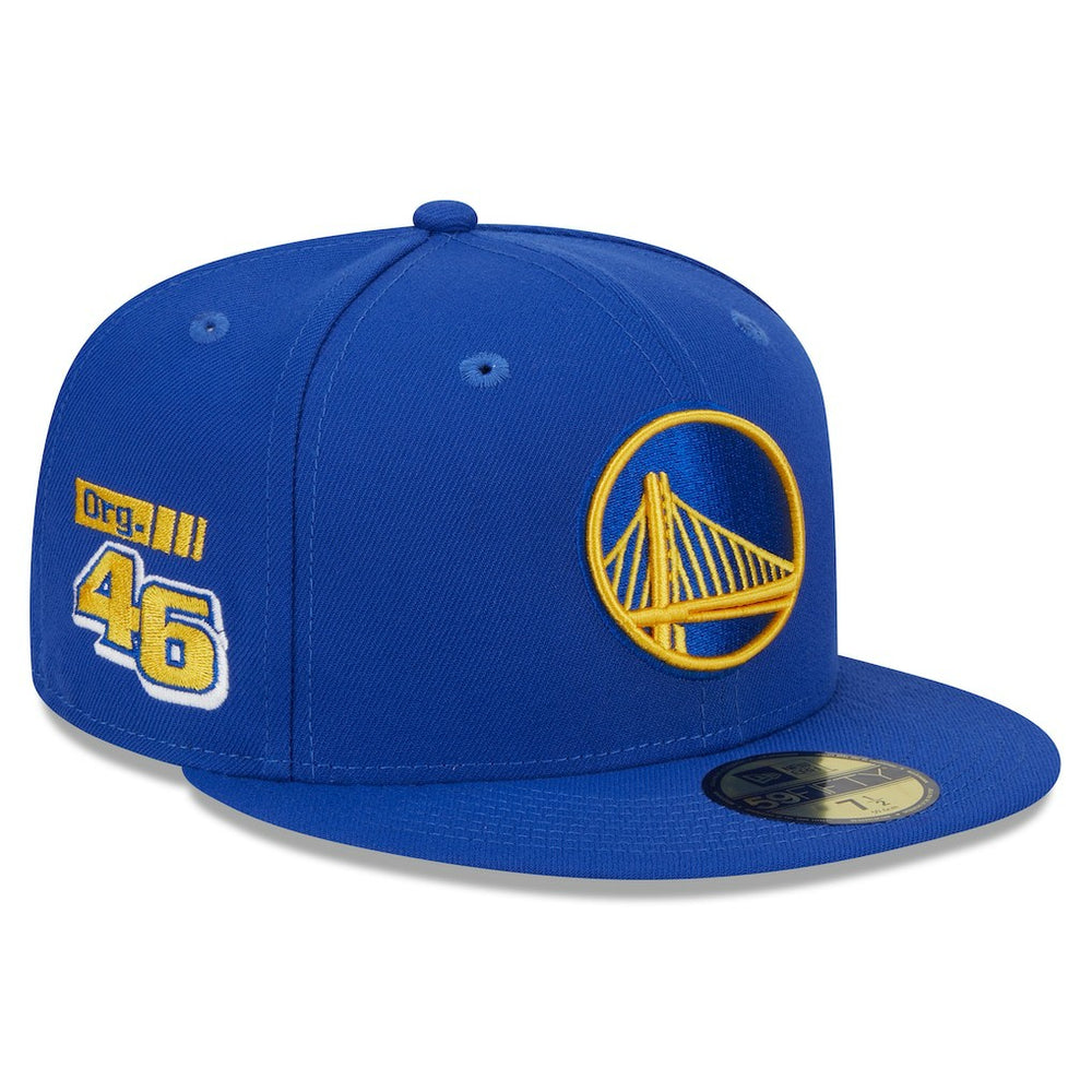 Golden State Warriors Rally Drive Side Patch 59FIFTY Fitted Hat Royal - New Era