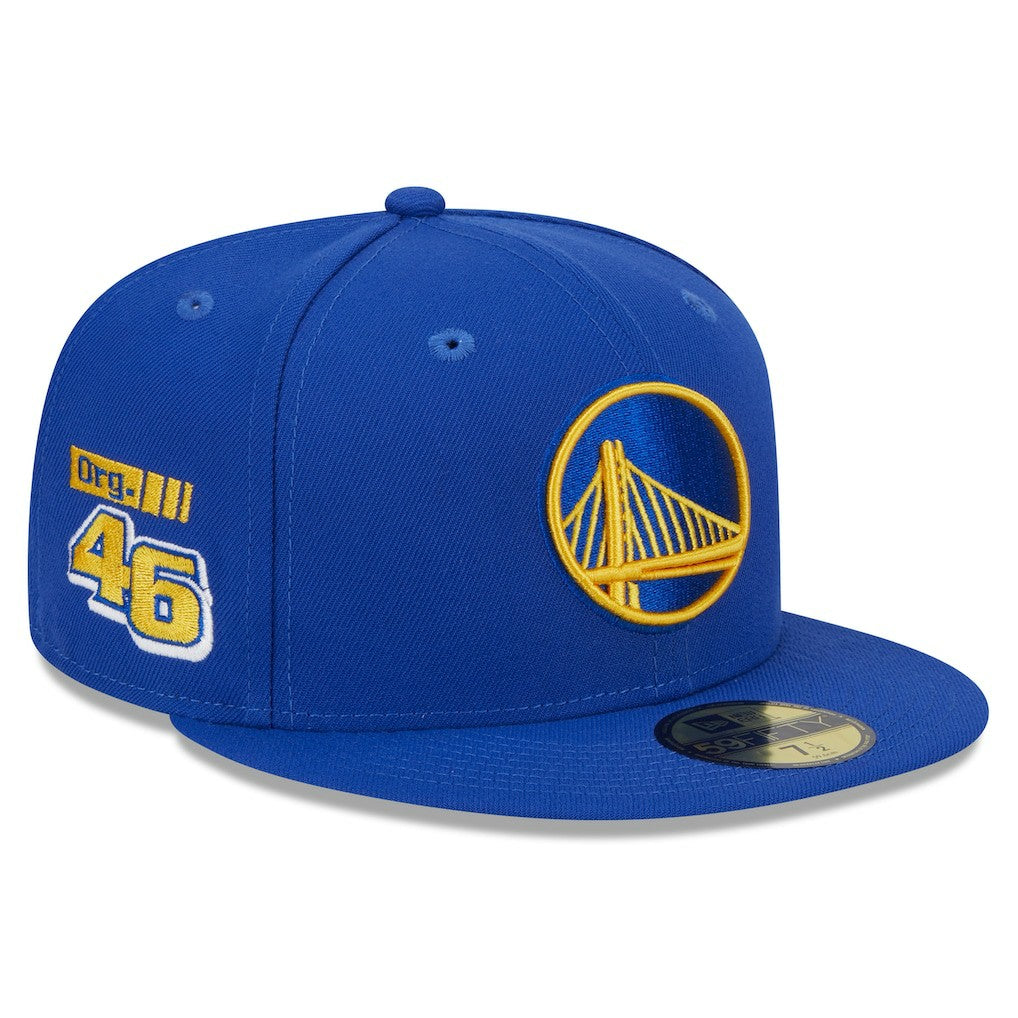 Golden State Warriors Rally Drive Side Patch 59FIFTY Fitted Hat Royal - New Era