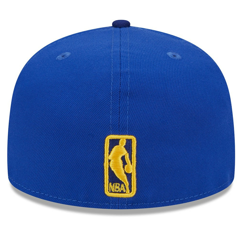 Golden State Warriors Rally Drive Checkerboard 59FIFTY Crown Fitted Hat Royal - New Era