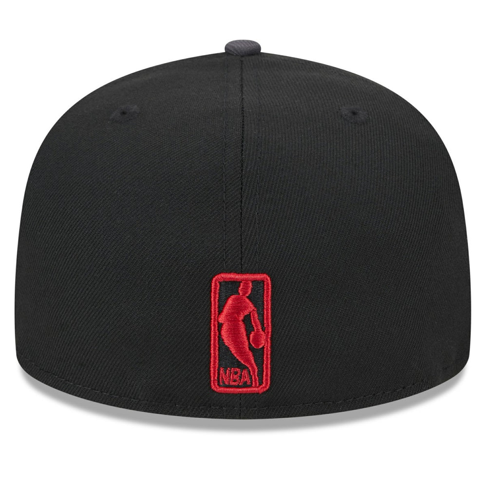 Miami Heat Rally Drive Checkerboard 59FIFTY Crown Fitted Hat Black - New Era