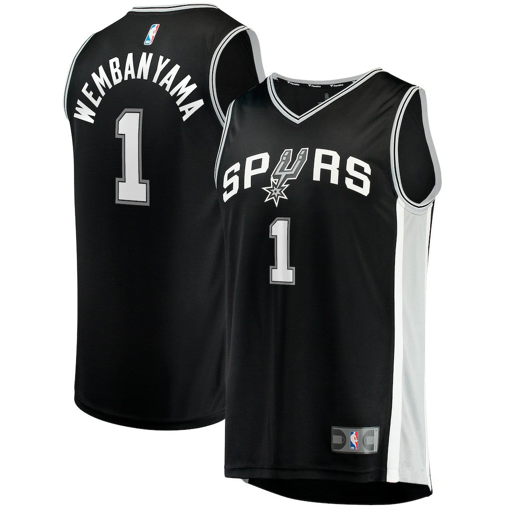 Victor Wembanyama San Antonio Spurs Fast Break Replica Jersey Icon Edition Black - Fanatics