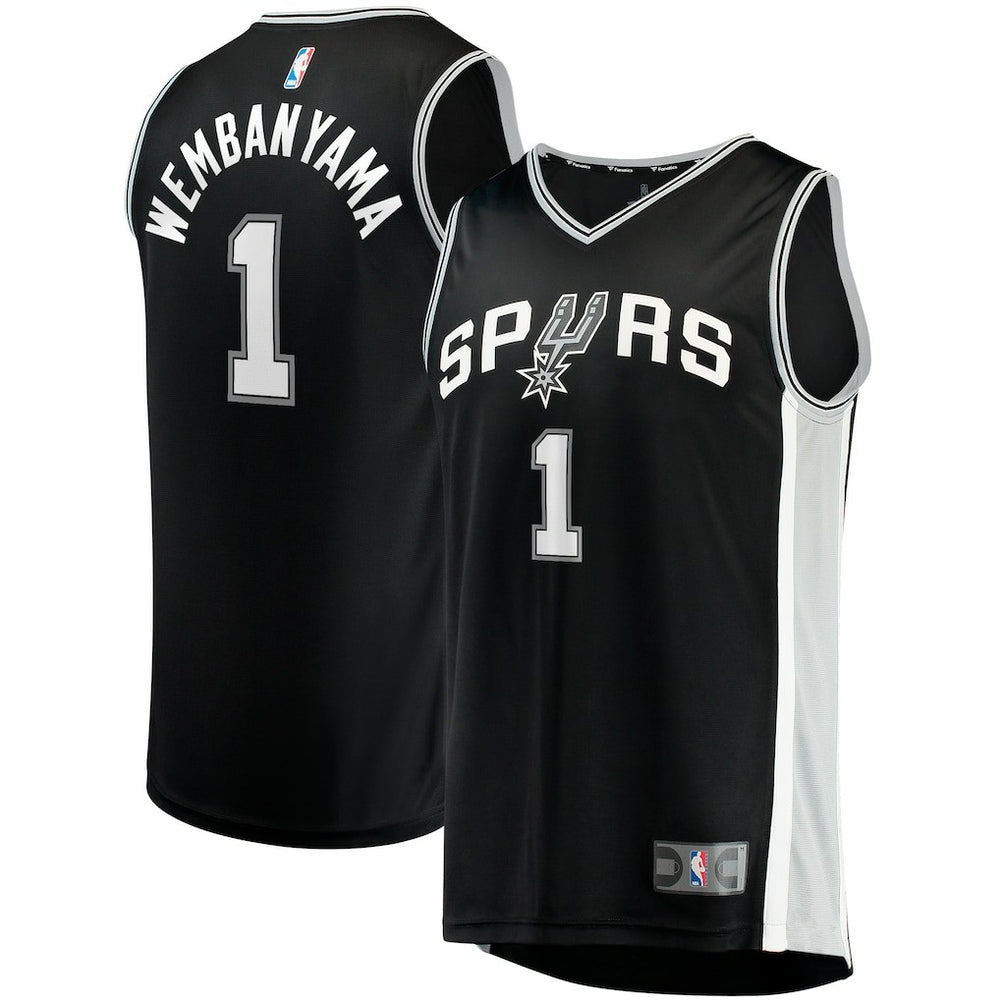 Victor Wembanyama San Antonio Spurs Fast Break Replica Jersey Icon Edition Black - Fanatics
