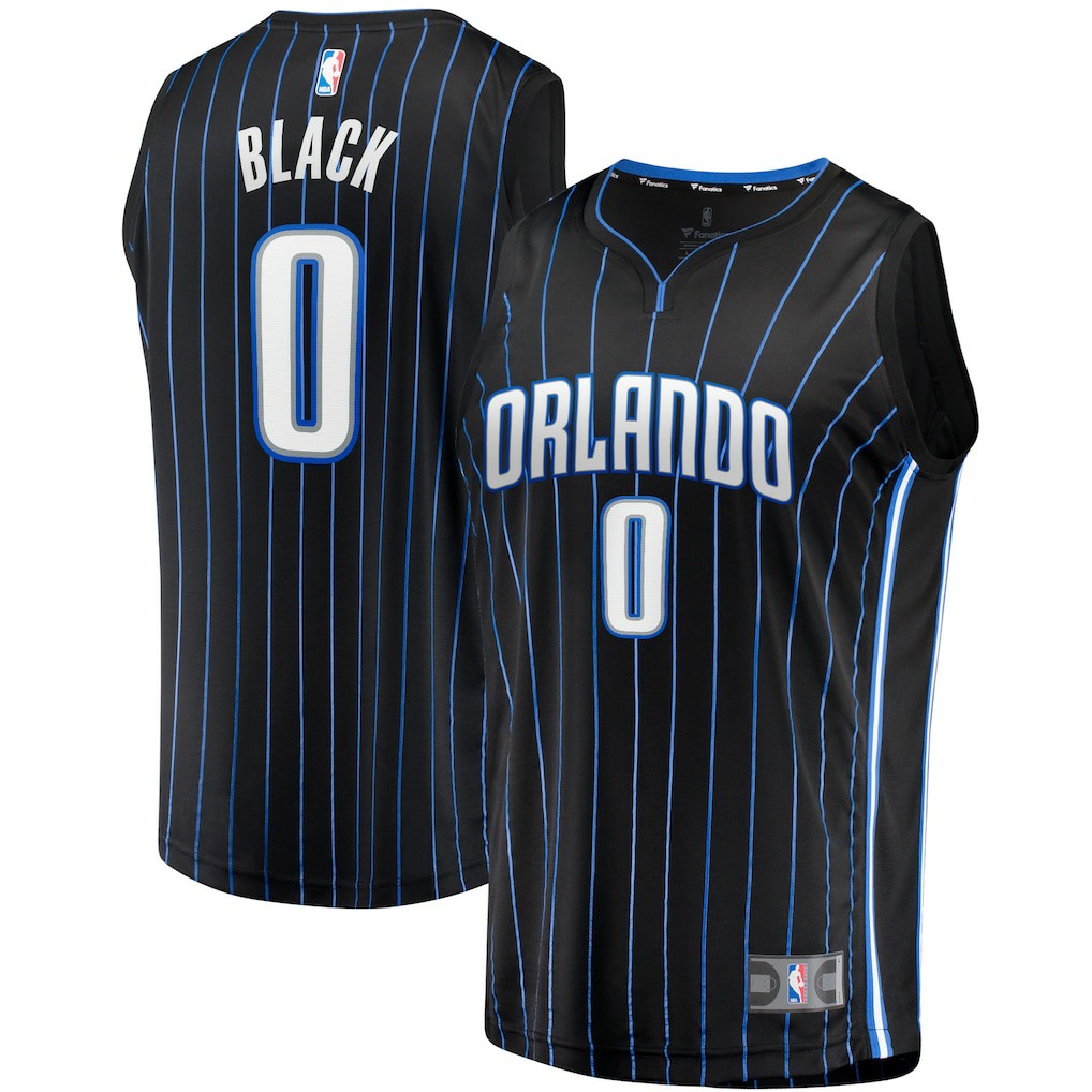 Anthony Black Orlando Magic Fast Break Replica Jersey Icon Edition Black - Fanatics
