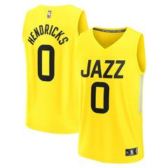 Taylor Hendricks Utah Jazz Fast Break Replica Jersey Icon Edition Yellow - Fanatics