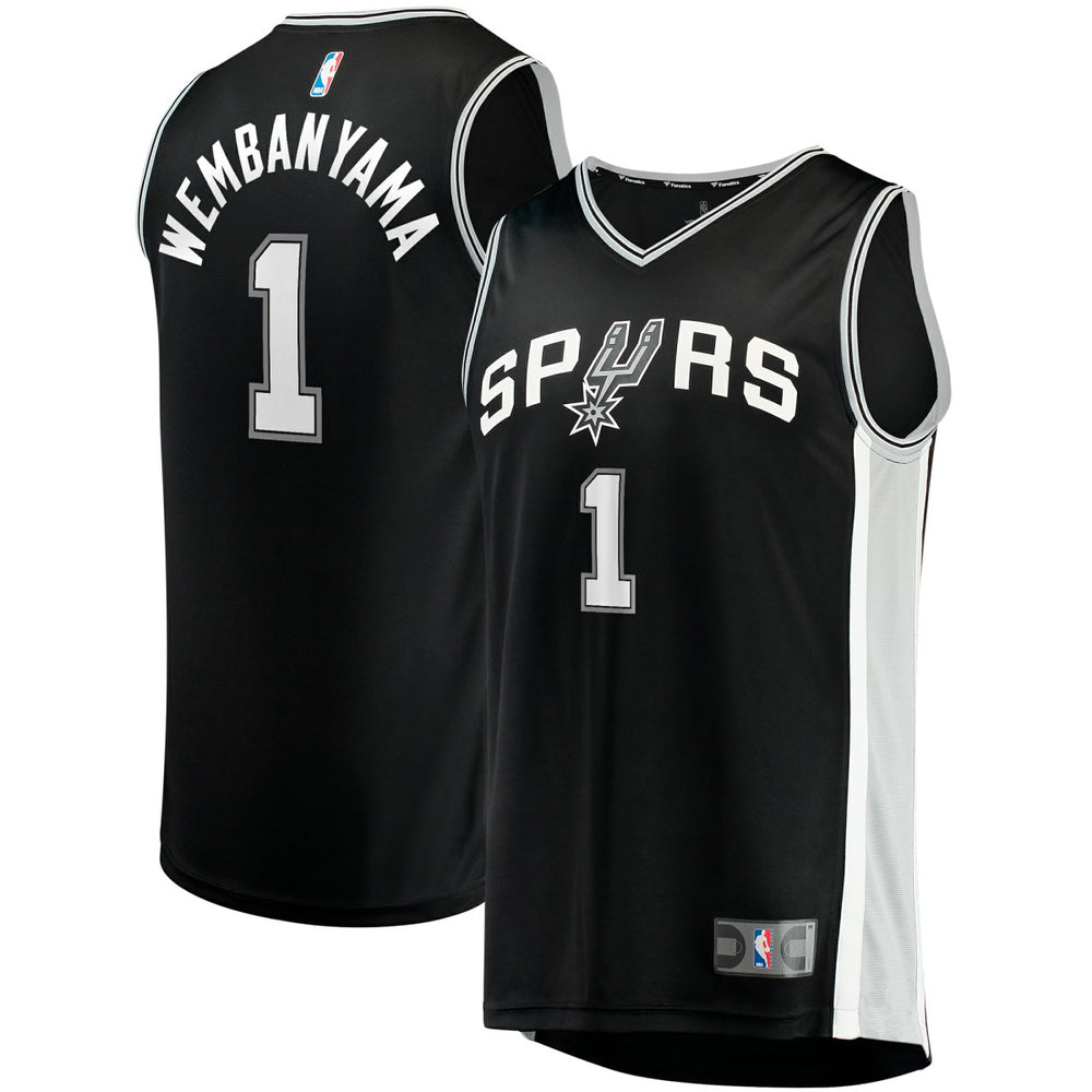Victor Wembanyama San Antonio Spurs Youth Fast Break Replica Jersey Icon Edition Black - Fanatics