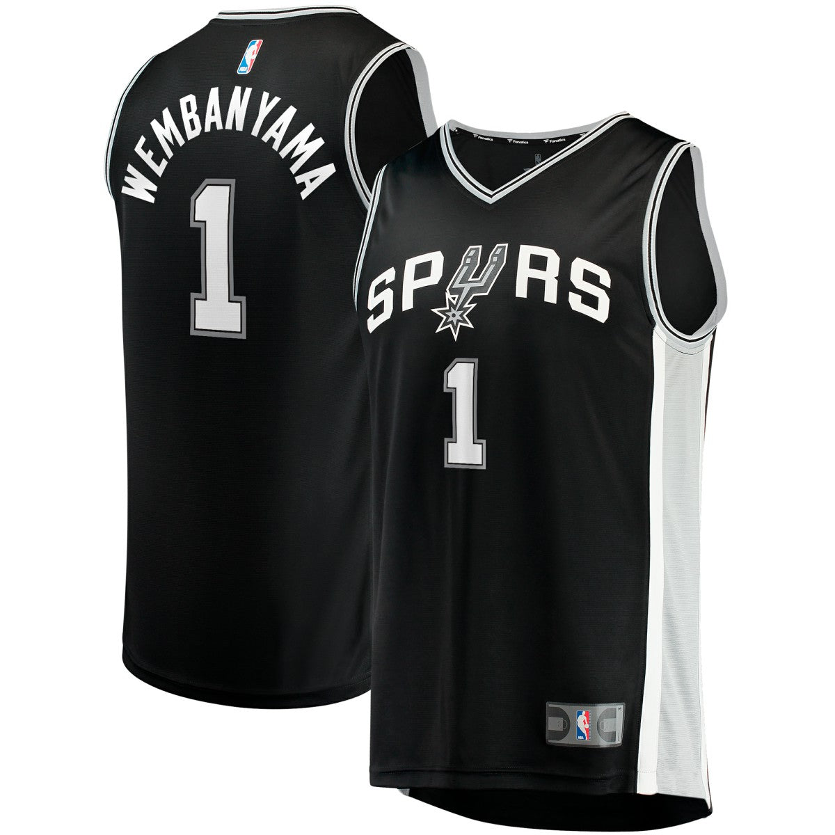 Victor Wembanyama San Antonio Spurs Youth Fast Break Replica Jersey Icon Edition Black - Fanatics