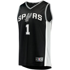 Victor Wembanyama San Antonio Spurs Youth Fast Break Replica Jersey Icon Edition Black - Fanatics