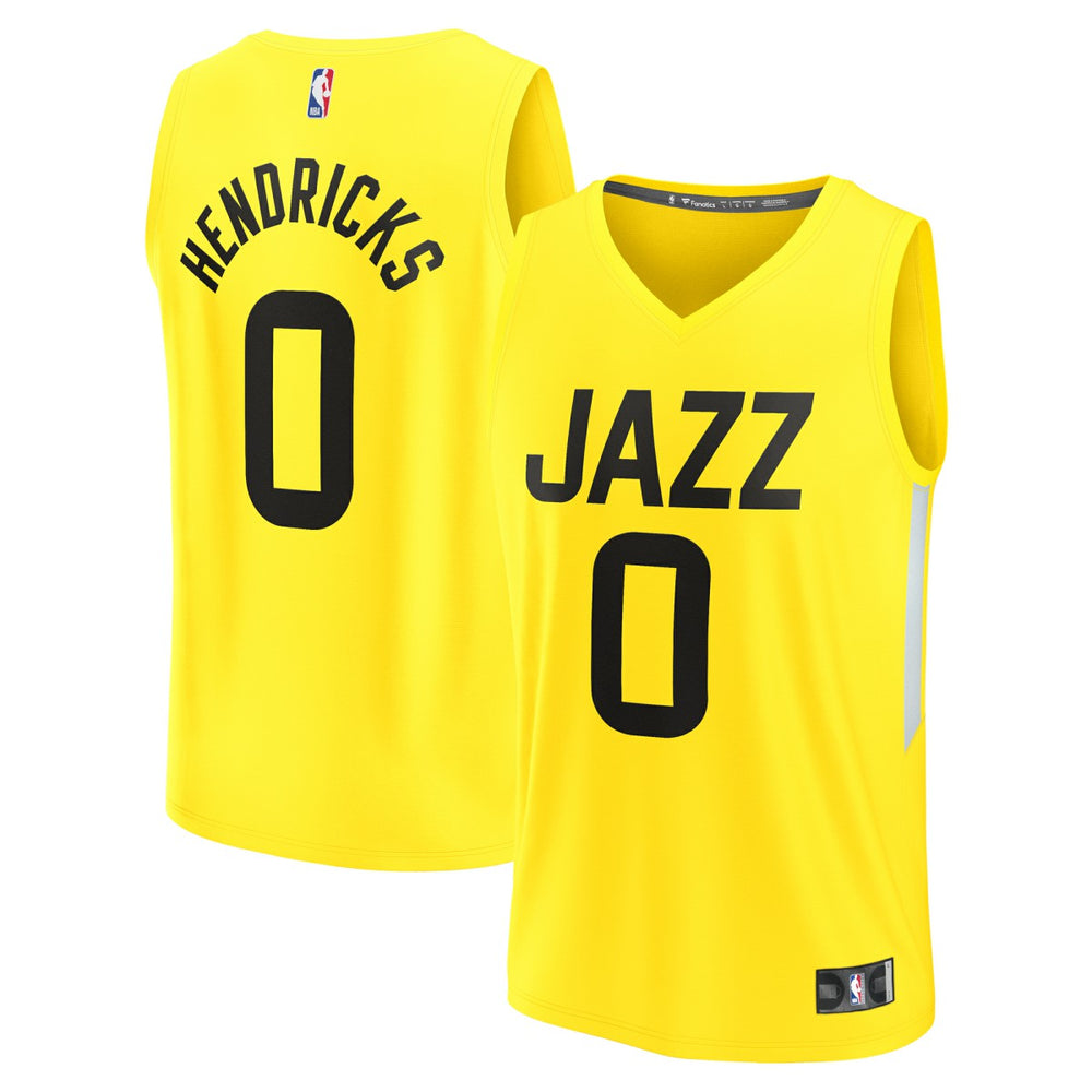 Taylor Hendricks Utah Jazz Youth Fast Break Replica Jersey Icon Edition Yellow - Fanatics
