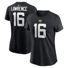 Trevor Lawrence Jacksonville Jaguars Women's Player Name & Number T-Shirt - Black T-shirts