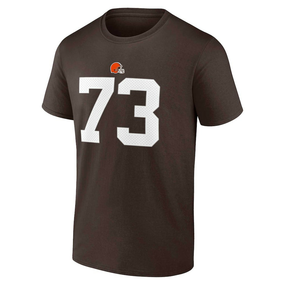 Joe Thomas Cleveland Browns Retired Player Icon Name & Number T-Shirt - Brown T-shirts