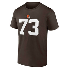 Joe Thomas Cleveland Browns Retired Player Icon Name & Number T-Shirt - Brown T-shirts