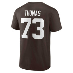 Joe Thomas Cleveland Browns Retired Player Icon Name & Number T-Shirt - Brown T-shirts