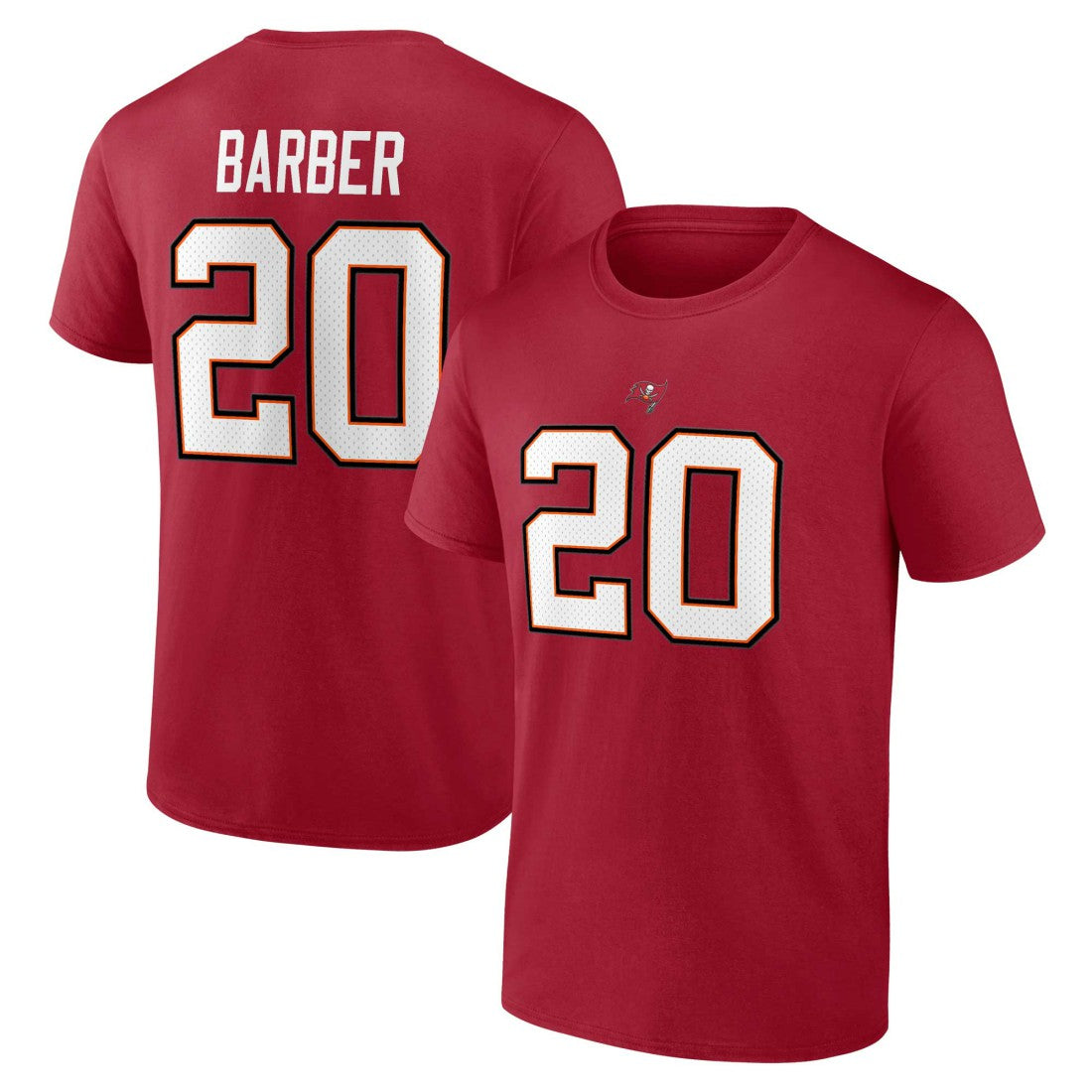 Ronde Barber Tampa Bay Buccaneers Retired Player Icon Name & Number T-Shirt - Red T-shirts