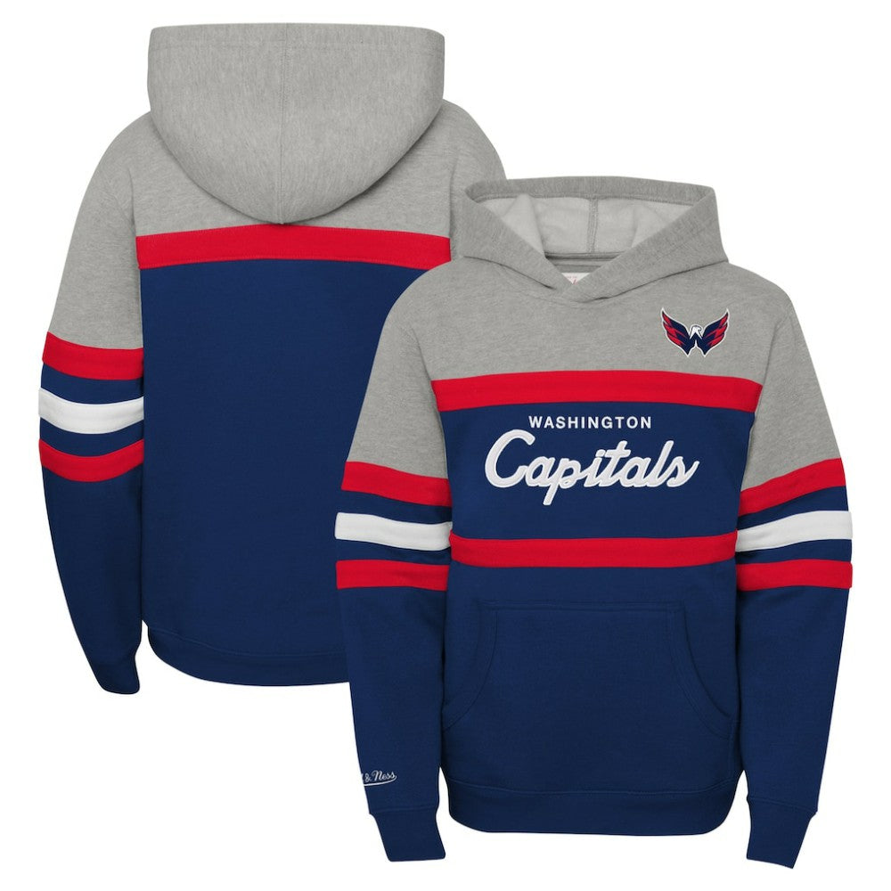 Washington Capitals Mitchell & Ness Youth Head Coach Pullover Hoodie - Gray | US 200317941