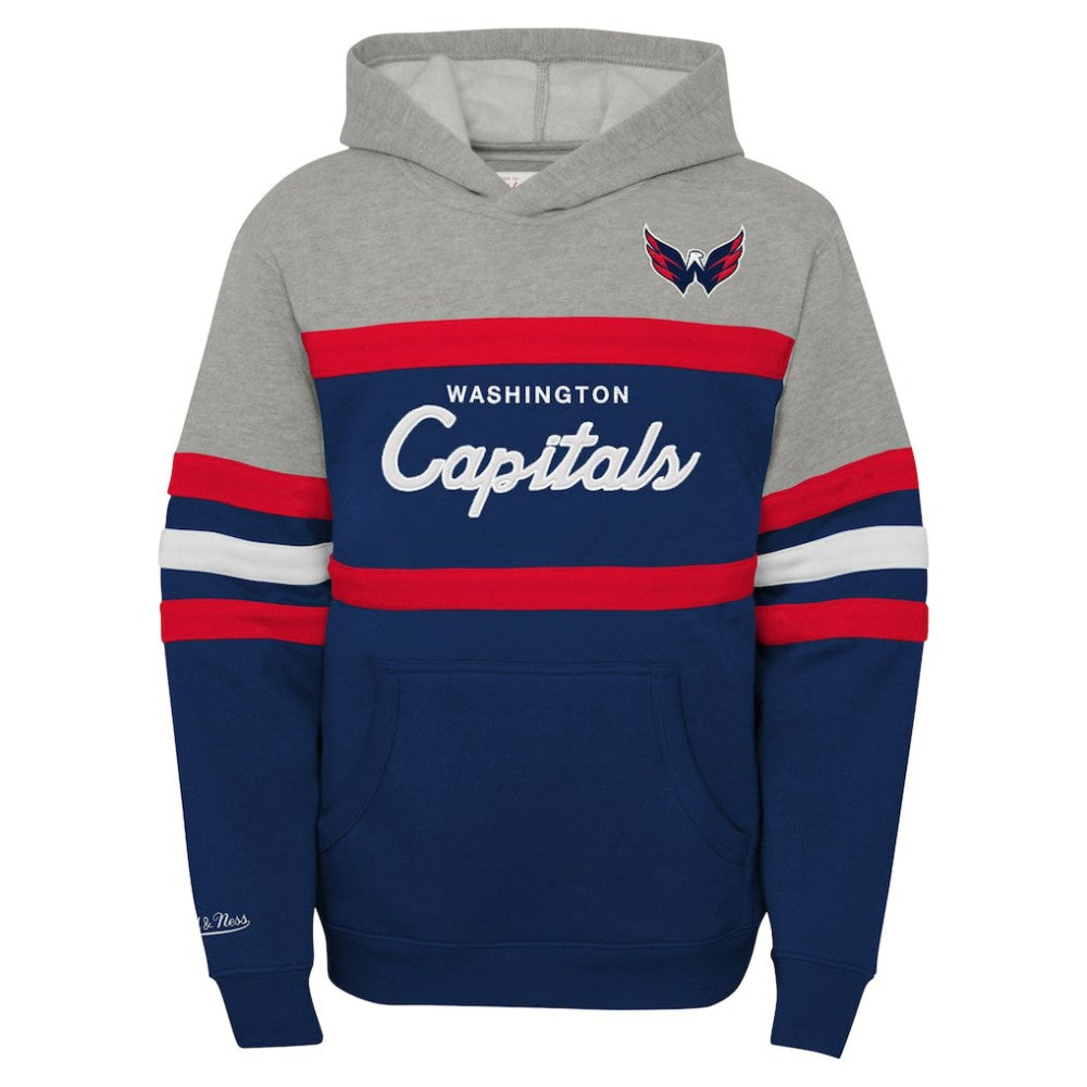 Washington Capitals Mitchell & Ness Youth Head Coach Pullover Hoodie - Gray | US 200317941