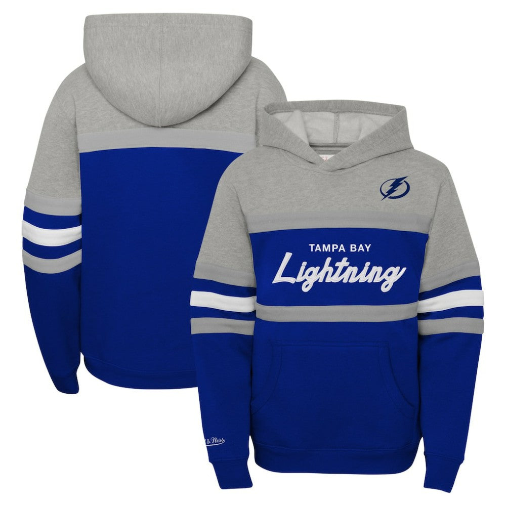Tampa Bay Lightning Mitchell & Ness Youth Head Coach Pullover Hoodie - Gray | US 200317944