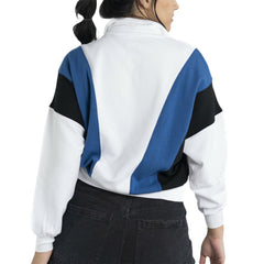 New York Yankees Lusso Women's Malia Quarter-Zip Sweatshirt - White Sweatshirts
