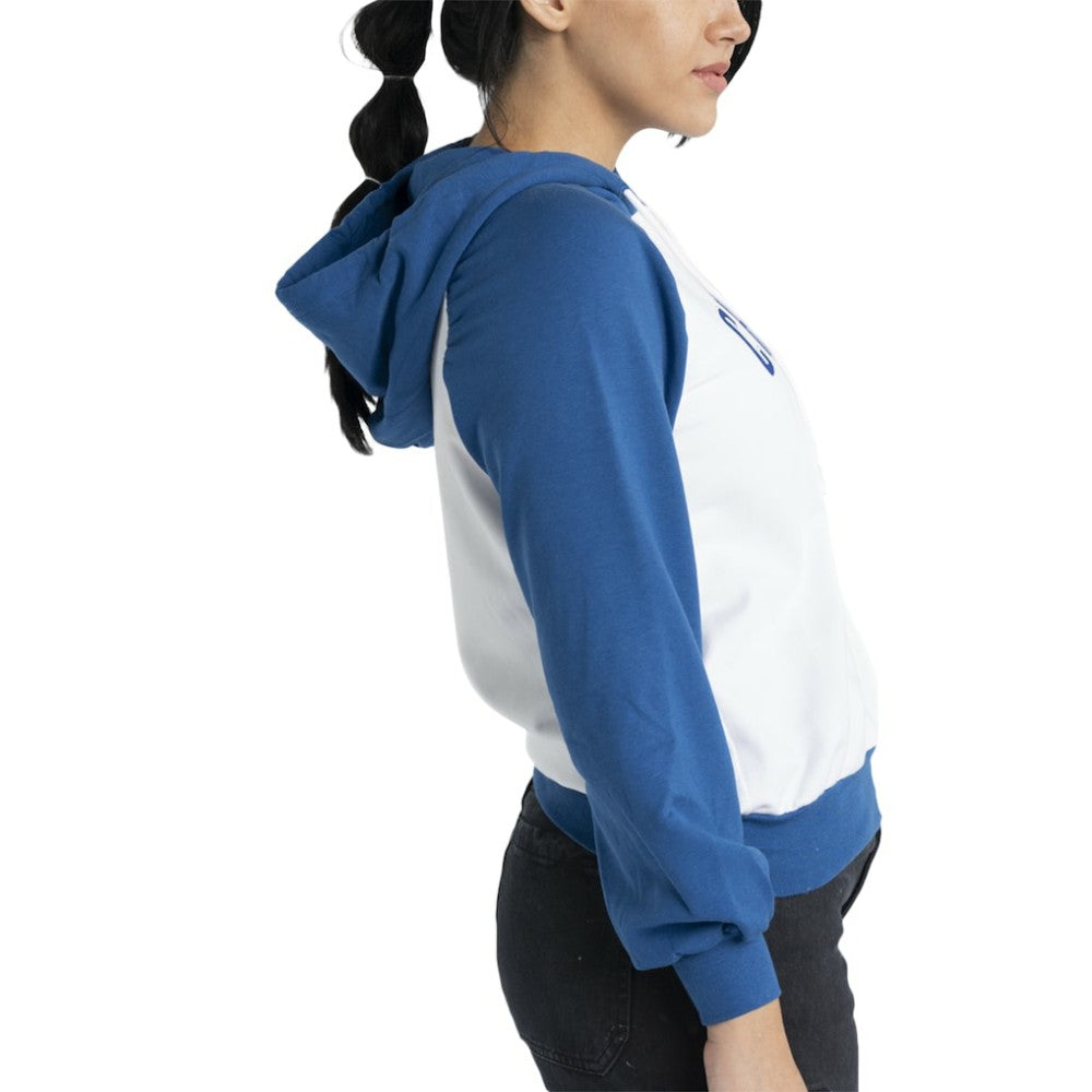 Chicago Cubs Lusso Women's Marlowe Tri-Blend Raglan Pullover Hoodie - White Hoodies