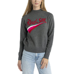 Boston Red Sox Lusso Women's Serena Raglan Pullover Sweater - Gray Pullover
