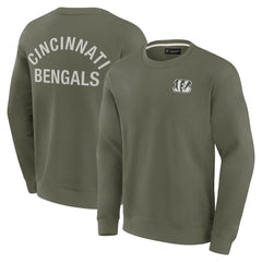 Cincinnati Bengals Unisex Elements Super Soft Pullover Sweatshirt - Olive Pullover