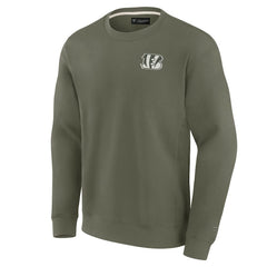 Cincinnati Bengals Unisex Elements Super Soft Pullover Sweatshirt - Olive Pullover