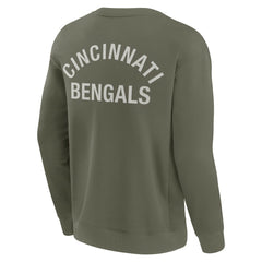 Cincinnati Bengals Unisex Elements Super Soft Pullover Sweatshirt - Olive Pullover