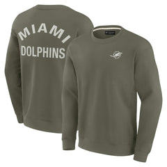 Miami Dolphins Unisex Elements Super Soft Pullover Sweatshirt - Olive Pullover